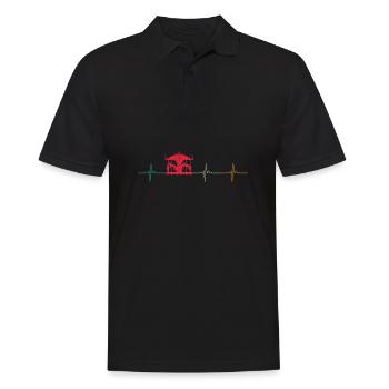 Kinderkarussel Herzschlag Schausteller Kirmes Rumm - Männer Poloshirt - Schwarz - Vorne - Kai (181cm)