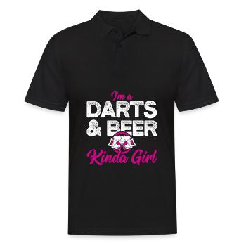Darts & Bier Darten - Männer Poloshirt - Schwarz - Vorne - Kai (181cm)