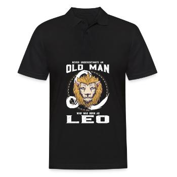 Zodiac Leo Gift Idea - Men's Polo Shirt - black - Front - Kai (181cm)