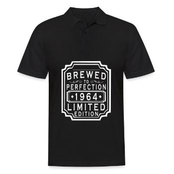 Special Edition 1964 - Geburtstag 1964 - Männer Poloshirt - Schwarz - Vorne - Kai (181cm)