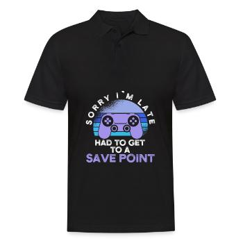 Streamer - Besoin d’arriver au prochain point de sauvegarde - - Polo Homme - noir - Devant - Kai (181cm)