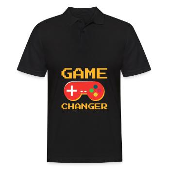 Game Changer - Männer Poloshirt - Schwarz - Vorne - Kai (181cm)