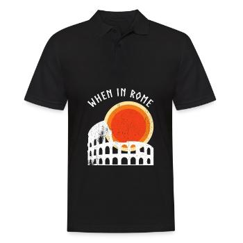 Rome Colosseum Rom Kolosseum - Männer Poloshirt - Schwarz - Vorne - Kai (181cm)