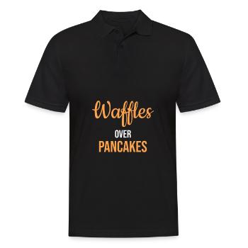 Waffles over pancakes - Men's Polo Shirt - black - Front - Kai (181cm)