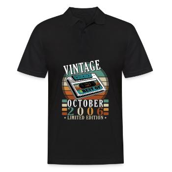 Birthday October 2006 Original | October 2006 - Men's Polo Shirt - black - Front - Kai (181cm)