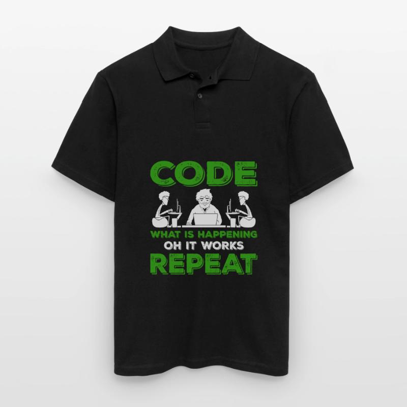 Programmeur Programmation Informatique Cadeau Routine Polo Homme