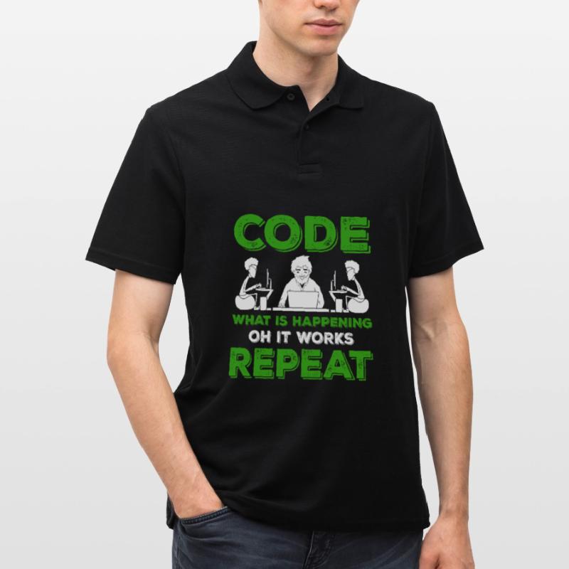 Programmeur Programmation Informatique Cadeau Routine Polo Homme