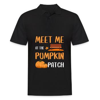 Pumpkin Autumn - Men's Polo Shirt - black - Front - Kai (181cm)