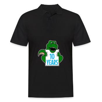 Jahrgang 10 Jahre - Geburtstagsgeschenk 10 Jahre - Männer Poloshirt - Schwarz - Vorne - Kai (181cm)