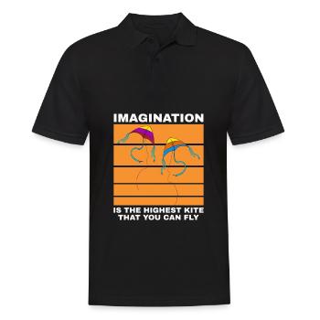 Kite Flying Kite Flying Saying Gift - Men's Polo Shirt - black - Front - Kai (181cm)