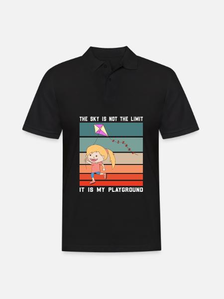 Drachenfliegen Drachensteigen Retro Geschenk - Männer Poloshirt - Schwarz