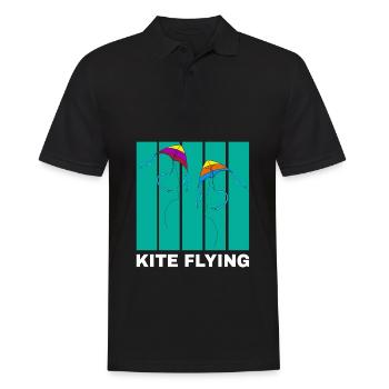 Kite Flying Saying Kite Flying Gift - Men's Polo Shirt - black - Front - Kai (181cm)