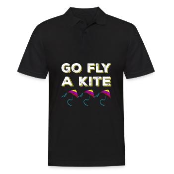 Kite flying - Men's Polo Shirt - black - Front - Kai (181cm)