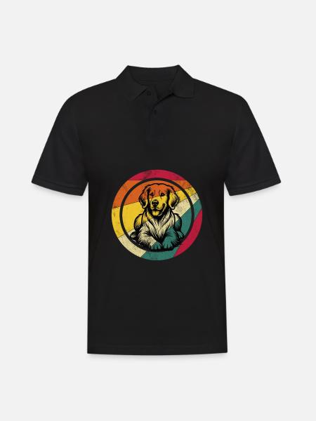 Golden retriever - Polo Homme - noir