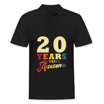 20 Jahre Awesome 2004 20. Geburtstag - Männer Poloshirt - Schwarz - Vorne - Kai (181cm)