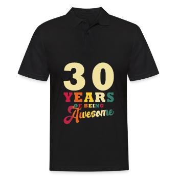 30 ans Superbe cadeau d’anniversaire 30 - Polo Homme - noir - Devant - Kai (181cm)