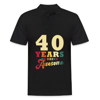 40 ans de 40e anniversaire - Polo Homme - noir - Devant - Kai (181cm)