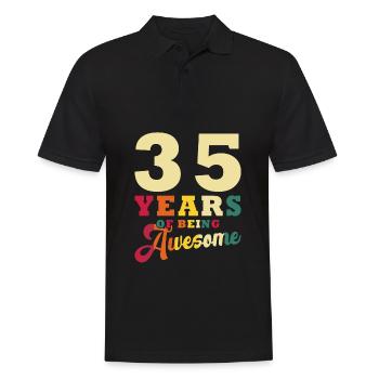 35 Jahre Awesome 35. Geburtstag - Männer Poloshirt - Schwarz - Vorne - Kai (181cm)