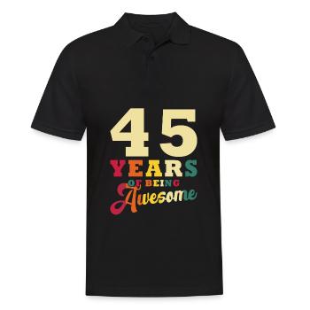 45 Jahre Awesome 45. Geburtstag - Männer Poloshirt - Schwarz - Vorne - Kai (181cm)