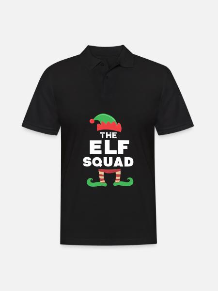 Escouade d’elfes mignon Noël - Polo Homme - noir