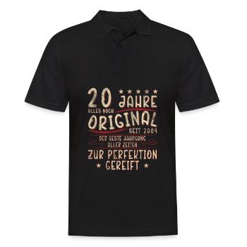20th Birthday Gift - 20th Year Old - 20th - Men's Polo Shirt - black - Front - Kai (181cm)