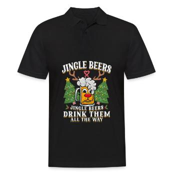 Santa Clause Bier - Männer Poloshirt - Schwarz - Vorne - Kai (181cm)