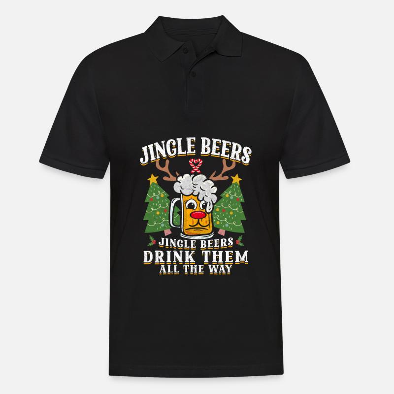 Santa Clause Bier - Männer Poloshirt - Schwarz