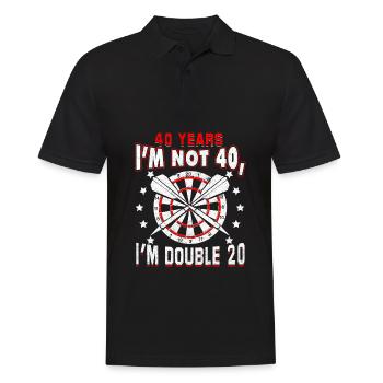 40. Geburtstag Darts - Männer Poloshirt - Schwarz - Vorne - Kai (181cm)