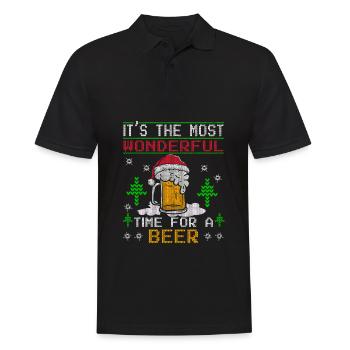 Ugly Xmas Beer Christmas - Men's Polo Shirt - black - Front - Kai (181cm)