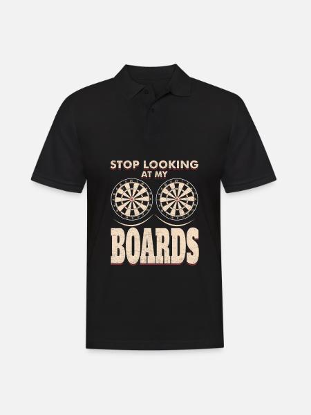 Dart Darts Sprüche - Männer Poloshirt - Schwarz