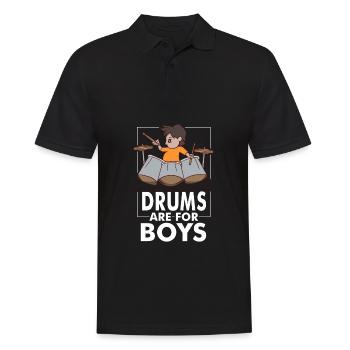 Schlagzeug Drums Tambour de batterie - Polo Homme - noir - Devant - Kai (181cm)
