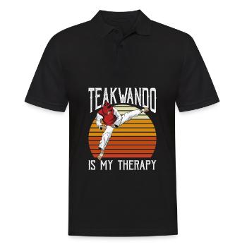 Thérapie Taekwondo - Polo Homme - noir - Devant - Kai (181cm)