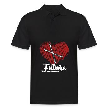 Baby Birth Drums Gift Idea - Men's Polo Shirt - black - Front - Kai (181cm)
