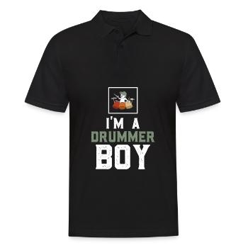 Schlagzeuger Geschenk Schlagzeug Spieler Drummer - Männer Poloshirt - Schwarz - Vorne - Kai (181cm)