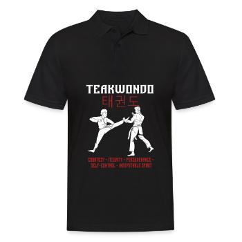 Taekwondo Arts Martiaux Dire Drôle - Polo Homme - noir - Devant - Kai (181cm)
