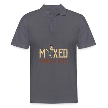 MMA Mixed Martial Arts Fighter Cadeau d’arts martiaux - Polo Homme - charbon - Devant - Nico (186cm)