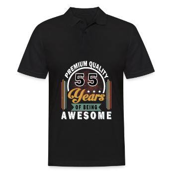 55 Years Saying Funny 55 Birthday Gift - Men's Polo Shirt - black - Front - Kai (181cm)