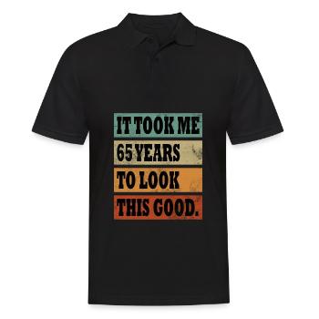 65 Years Birthday Gift Idea Man Woman Diverse - Men's Polo Shirt - black - Front - Kai (181cm)