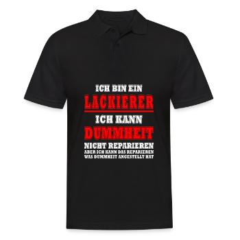 Lackierer Beruf Maler und Lackierer Designs Spruch - Männer Poloshirt - Schwarz - Vorne - Kai (181cm)