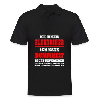 Electrician funny saying - Men's Polo Shirt - black - Front - Kai (181cm)