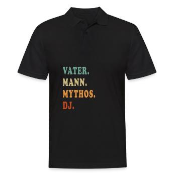Ehemann Vater DJ Legende Discjockey Geschenkidee - Männer Poloshirt - Schwarz - Vorne - Kai (181cm)