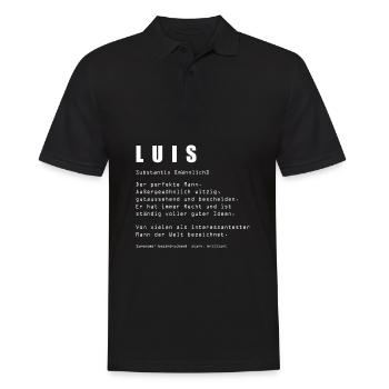 Luis Spruch Lustig Vorname Name - Männer Poloshirt - Schwarz - Vorne - Kai (181cm)