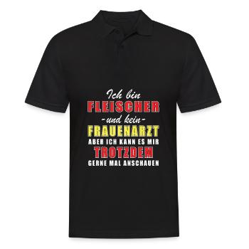 Beruf Berufung Job Fleischer - Männer Poloshirt - Schwarz - Vorne - Kai (181cm)