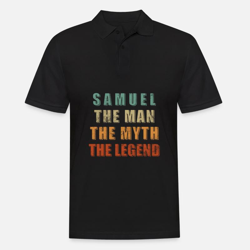 Samuel - Man, Myth, Legend - Men's Polo Shirt - black