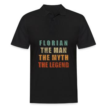 Florian Name Saying Gift - Men's Polo Shirt - black - Front - Kai (181cm)