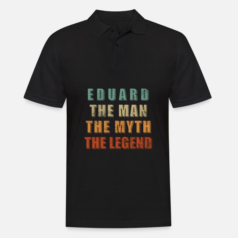 Eduard Name Geschenk - Männer Poloshirt - Schwarz