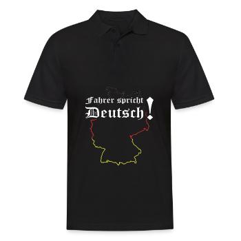 Driver speaks German! For truck drivers and truckers - Men's Polo Shirt - black - Front - Kai (181cm)
