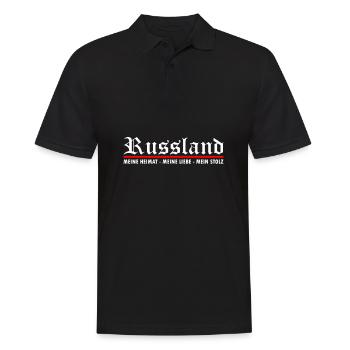 Russland meine Heimat - Männer Poloshirt - Schwarz - Vorne - Kai (181cm)