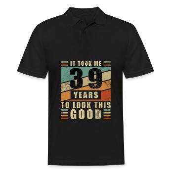 39th Birthday Gift Took 39 Years - Men's Polo Shirt - black - Front - Kai (181cm)