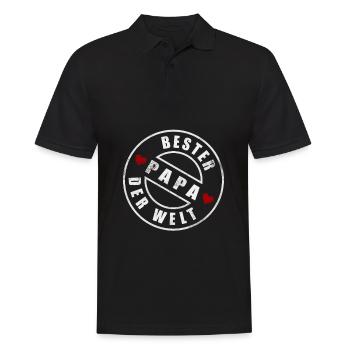 Bester Papa der Welt. - Männer Poloshirt - Schwarz - Vorne - Kai (181cm)
